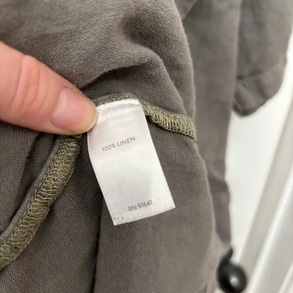 Gray Linen Shift Dress | Pure Jill 4X - Picture 7 of 11